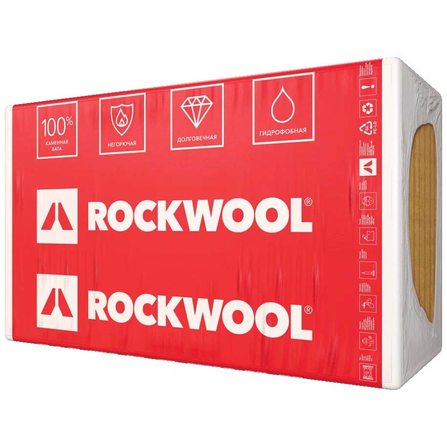 Rockwool Венти Баттс - 90  50x600x1000-8шт/уп (1уп=0,24м3=4,8м2)